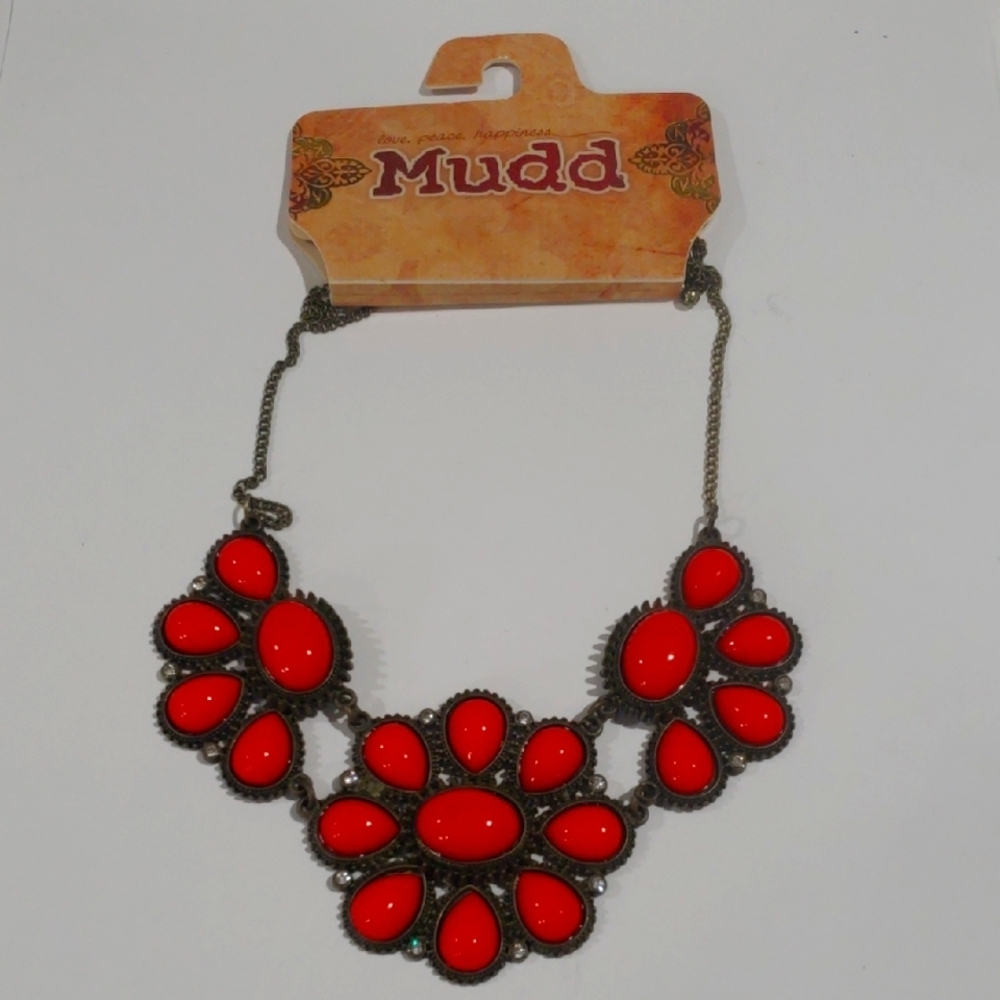 Elegant Mudd Blue Statement Necklace - Women's Fashion Jewelry - Picture 3 of 8